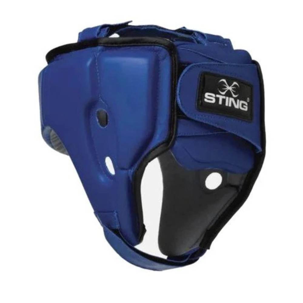 Sting World Boxing Competition Approved Head Guard - Blue-Sting