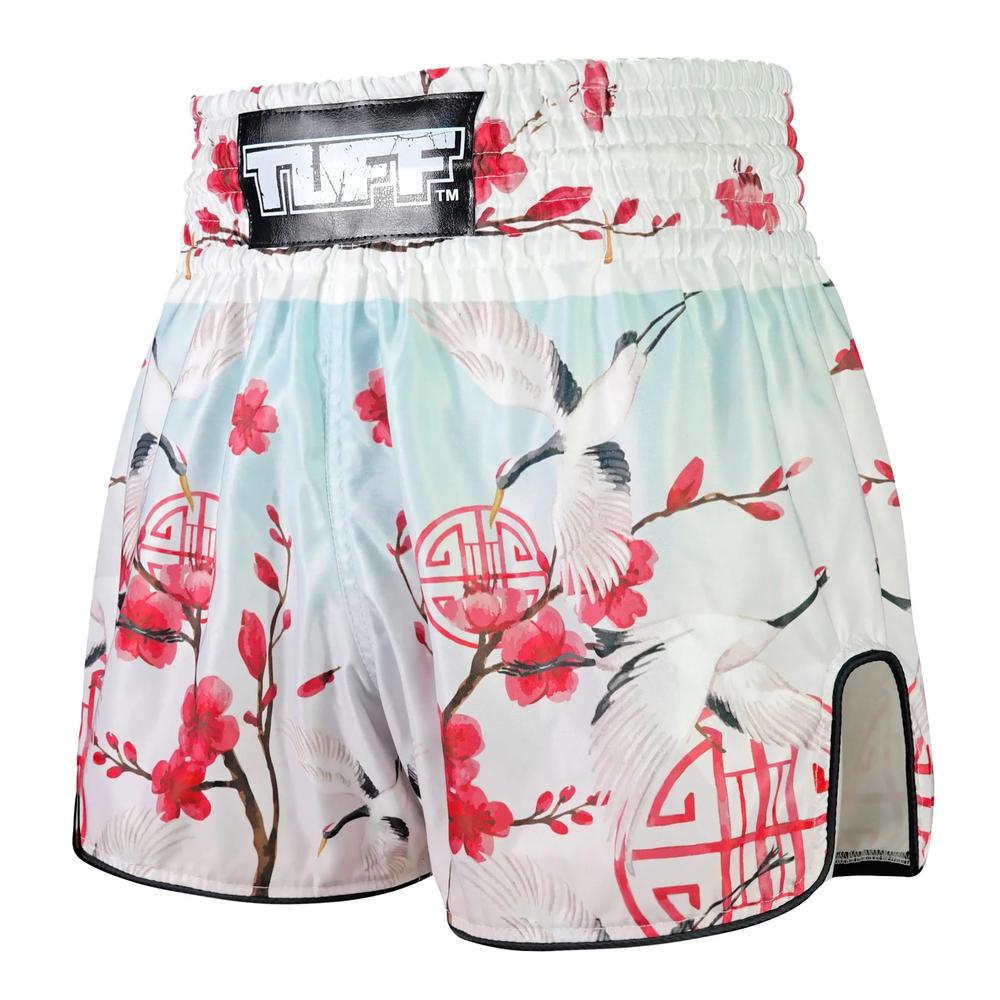 TUFF High-Cut Retro Muaythai Shorts Akai Tsuru The Red Crane-TUFF Sport