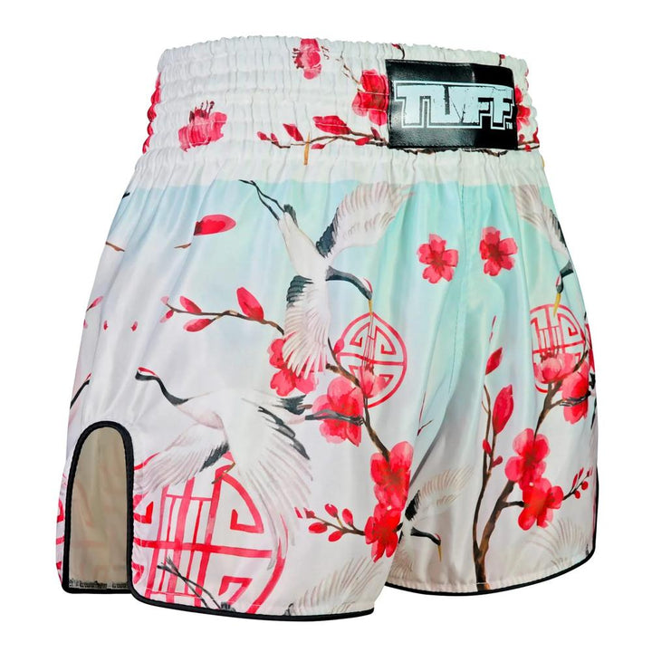 TUFF High-Cut Retro Muaythai Shorts Akai Tsuru The Red Crane-TUFF Sport