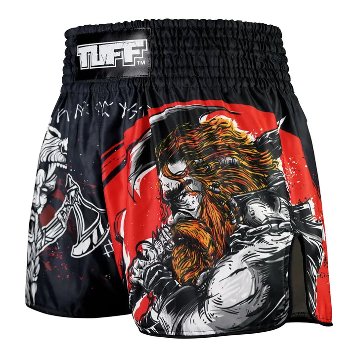 TUFF High-Cut Retro Muaythai Shorts The Barbarian-TUFF Sport