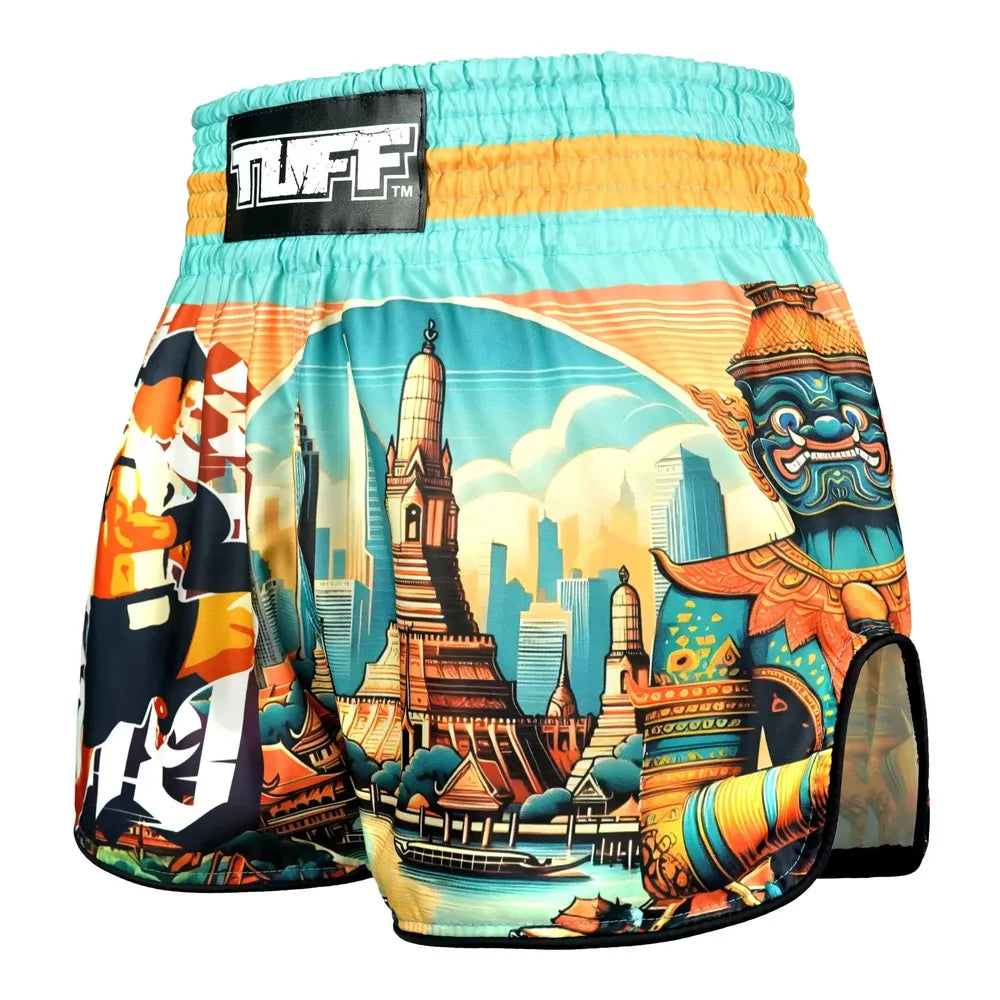 TUFF High-Cut Retro Muaythai Shorts The Legacy of Thailand-TUFF Sport