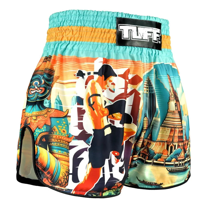 TUFF High-Cut Retro Muaythai Shorts The Legacy of Thailand-TUFF Sport