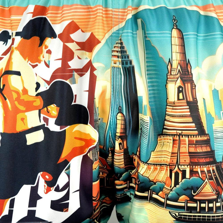 TUFF High-Cut Retro Muaythai Shorts The Legacy of Thailand-TUFF Sport