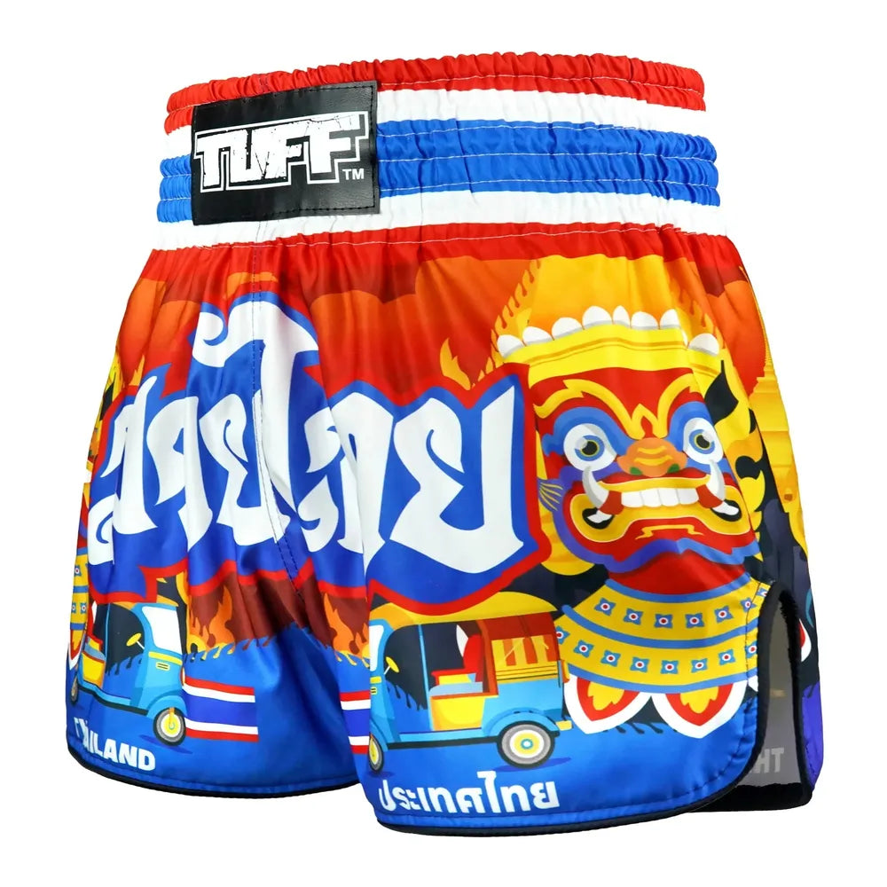 TUFF High-Cut Retro Muaythai Shorts The Siam in Motion-TUFF Sport