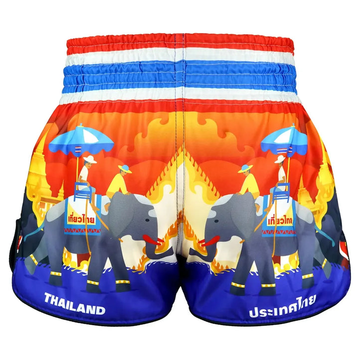 TUFF High-Cut Retro Muaythai Shorts The Siam in Motion-TUFF Sport