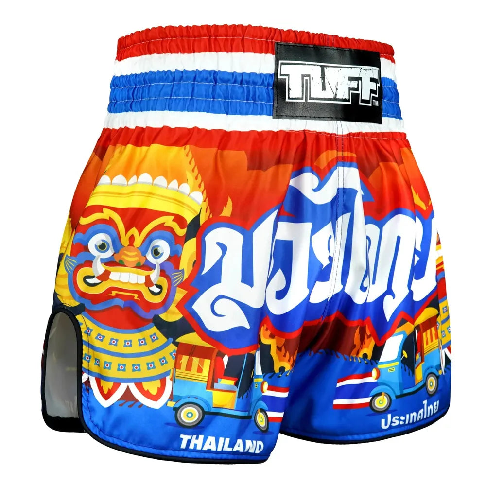 TUFF High-Cut Retro Muaythai Shorts The Siam in Motion-TUFF Sport