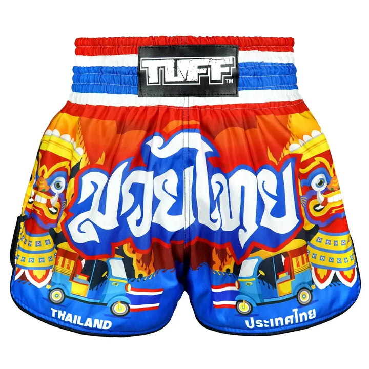 TUFF High-Cut Retro Muaythai Shorts The Siam in Motion-TUFF Sport