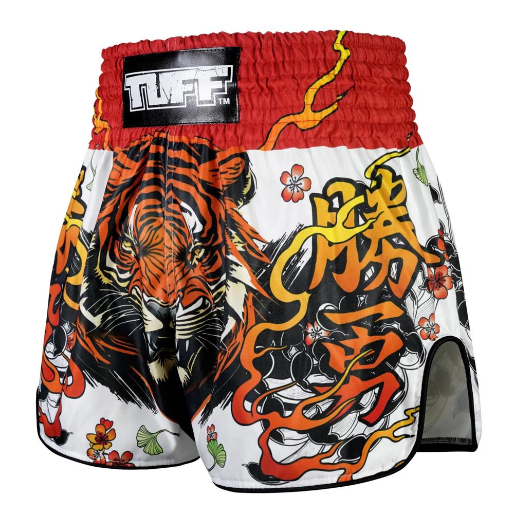 TUFF High-Cut Retro Muaythai Shorts Tora Chikara Power of Tiger-TUFF Sport