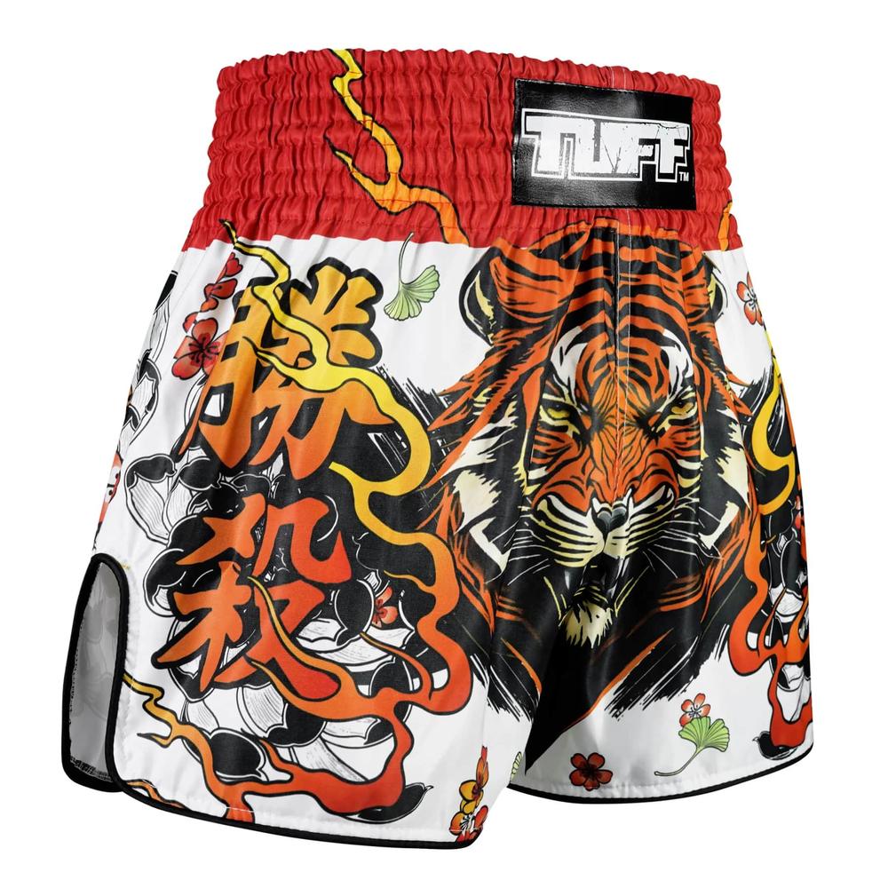TUFF High-Cut Retro Muaythai Shorts Tora Chikara Power of Tiger-TUFF Sport