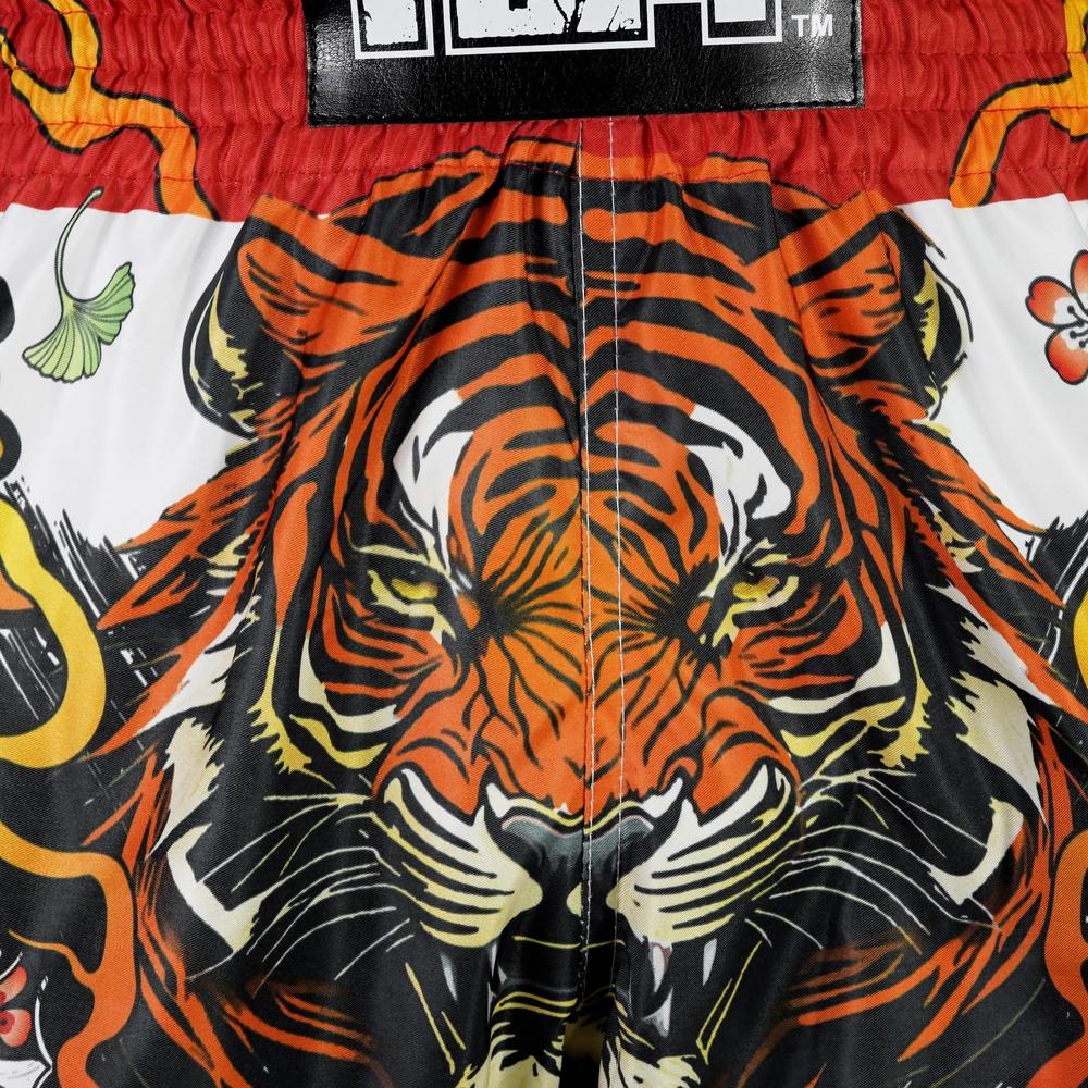 TUFF High-Cut Retro Muaythai Shorts Tora Chikara Power of Tiger-TUFF Sport