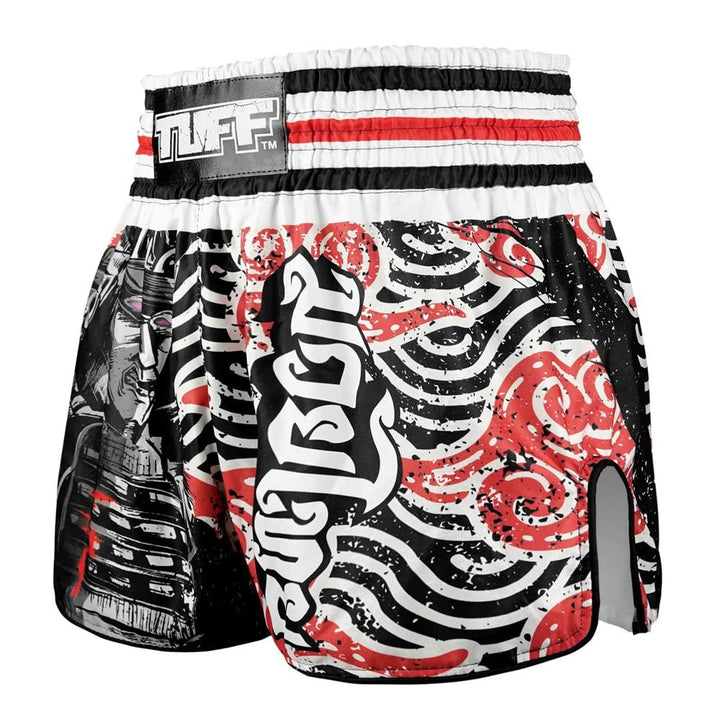 TUFF High-Cut Retro Muaythai Shorts Waves of Bushido Elegance-TUFF Sport
