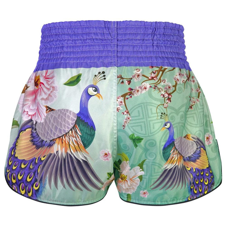 TUFF High-Cut Retro Muaythai Shorts Yugana Kujaku The Elegance Peacock-TUFF Sport