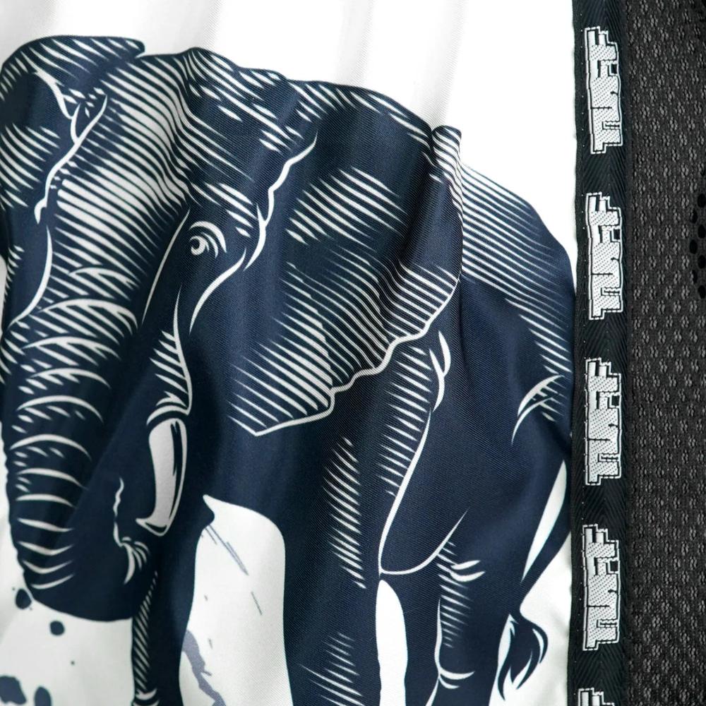 TUFF Retro Muay Thai Shorts - White War Elephant