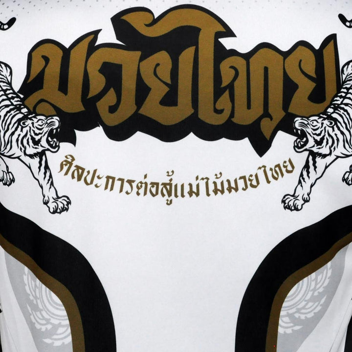 TUFF T-Shirt White Rowel With Double Hanuman Head-TUFF Sport