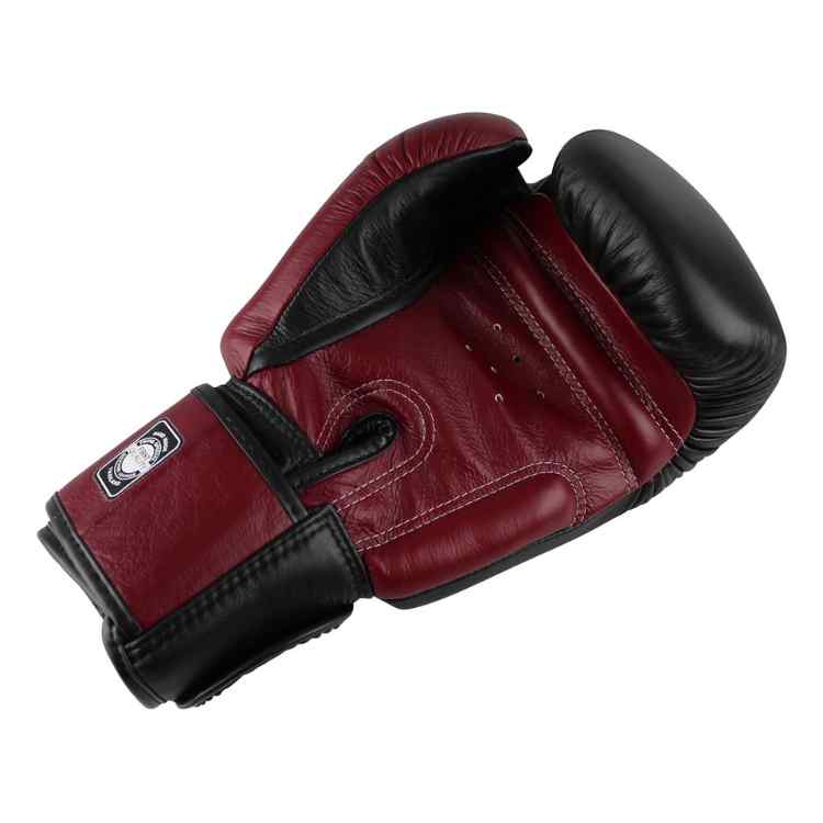 Twins 2 Tone Boxing Gloves - Black/Maroon-FEUK