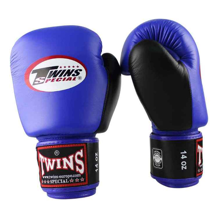Twins 2 Tone Boxing Gloves - Blue/Black-FEUK
