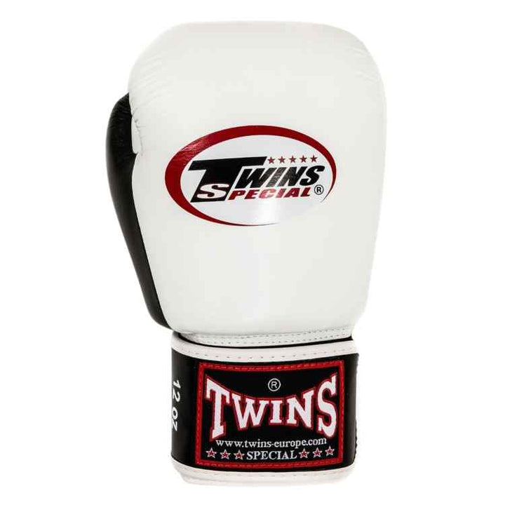 Twins 2 Tone Boxing Gloves - White/Black-FEUK