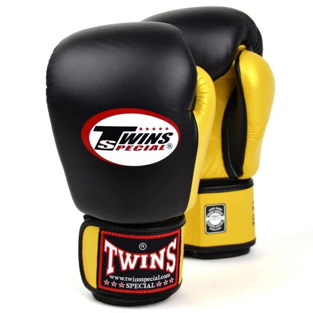 Twins 2 Tone Boxing Gloves - Black/Gold-Twins