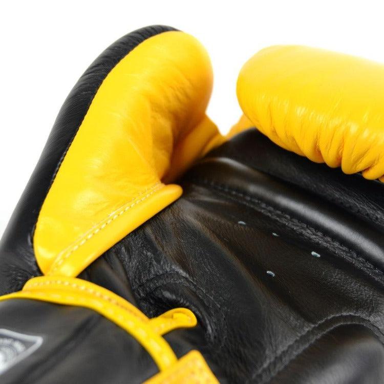 Twins 2 Tone Boxing Gloves - Yellow/Black-FEUK
