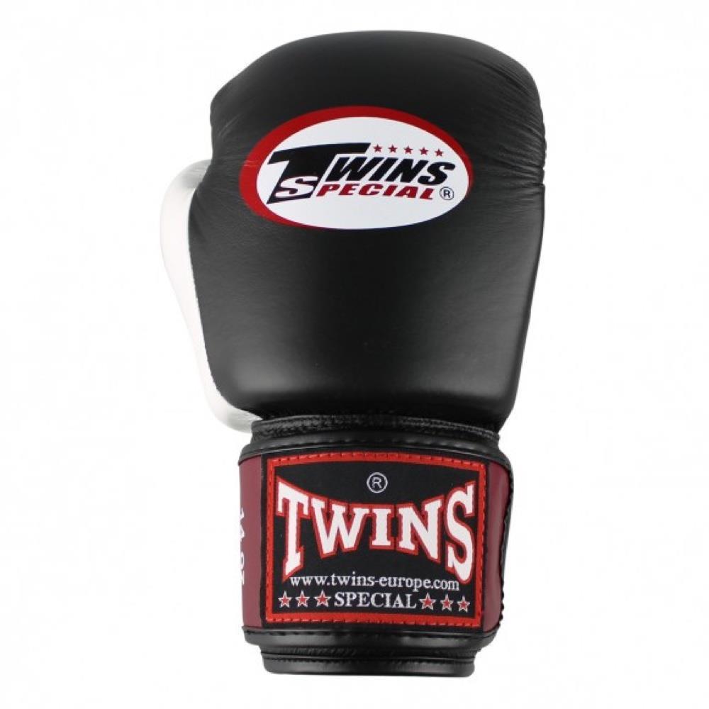 Twins 3 Tone Boxing Gloves - Black/Maroon/White-FEUK