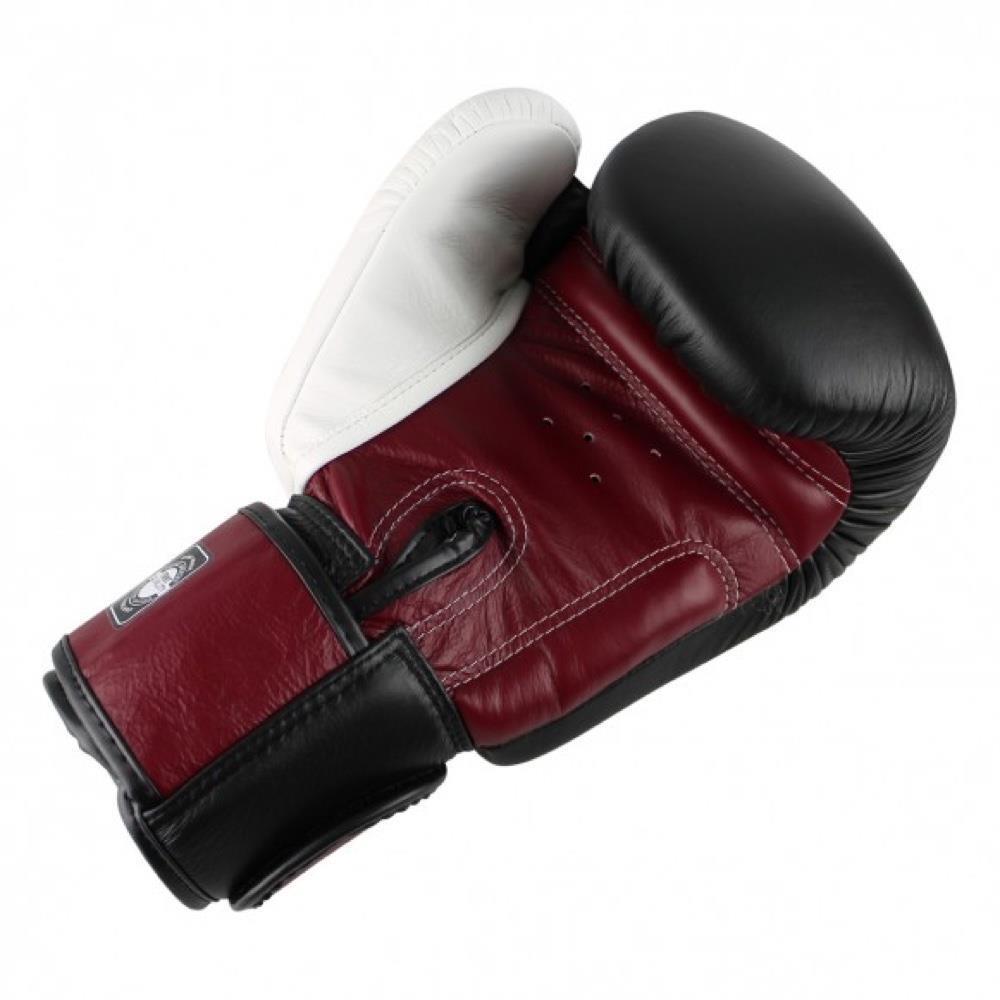 Twins 3 Tone Boxing Gloves - Black/Maroon/White-FEUK