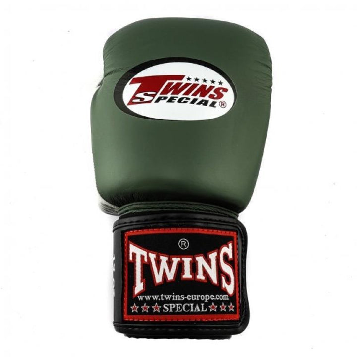 Twins 3 Tone Boxing Gloves - Green/White/Black-FEUK