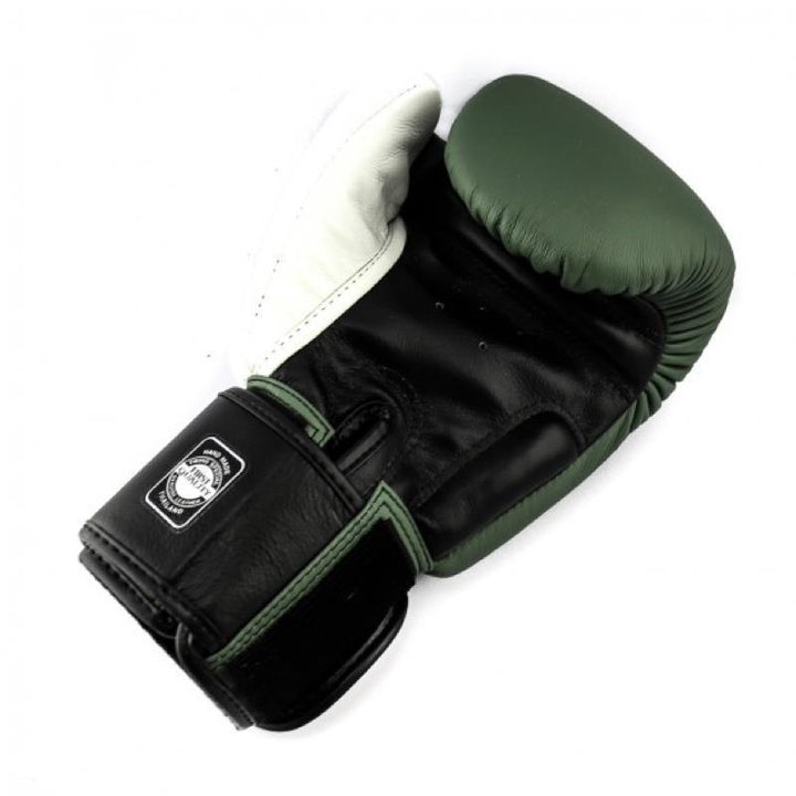 Twins 3 Tone Boxing Gloves - Green/White/Black-FEUK