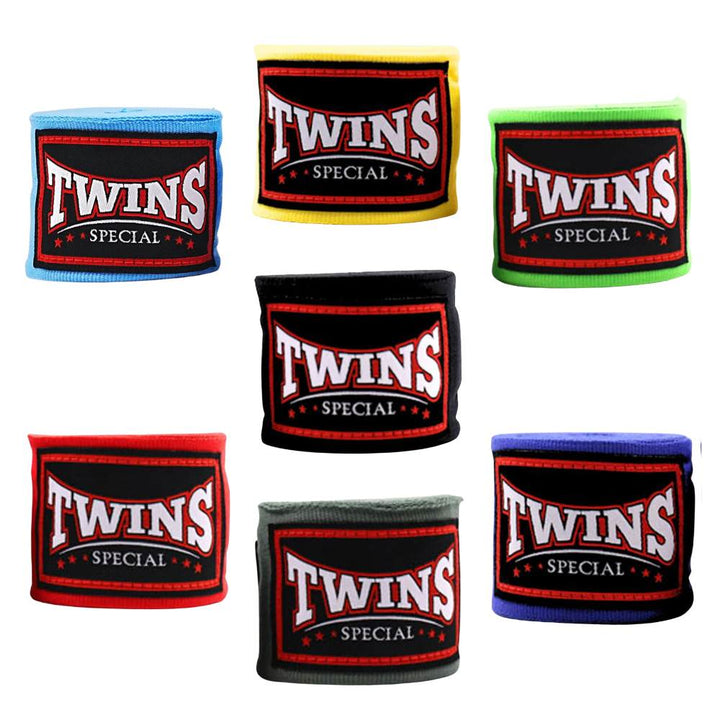 Twins 4.5m Elasticated Hand Wraps-Twins