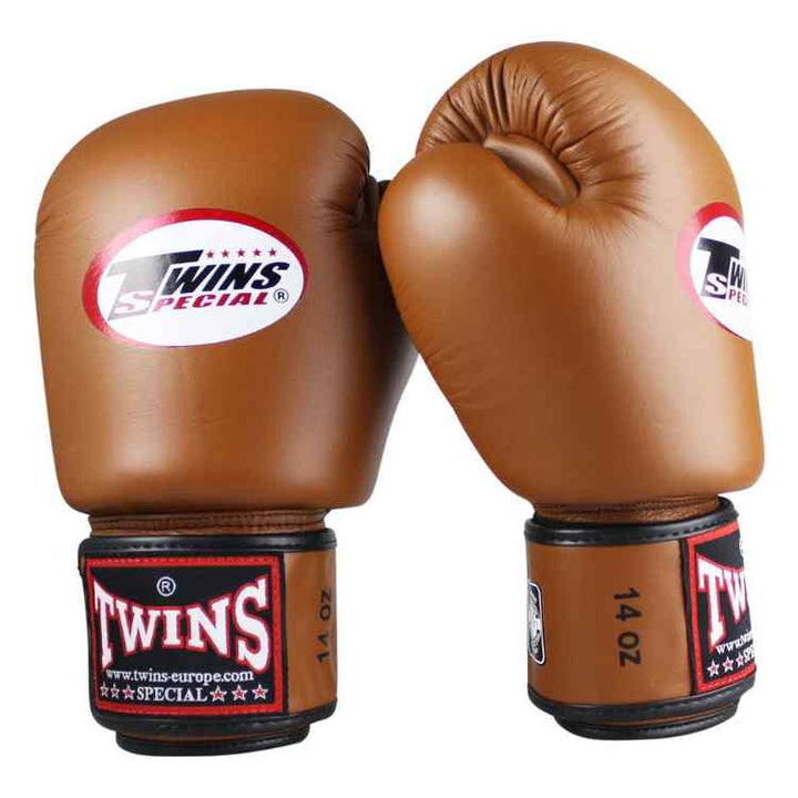 Twins Boxing Gloves - Brown-FEUK