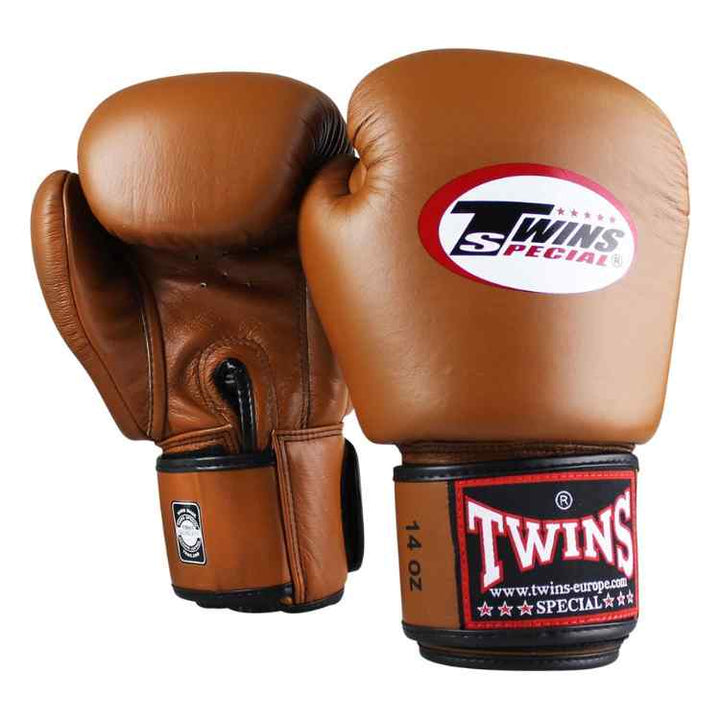 Twins Boxing Gloves - Brown-FEUK