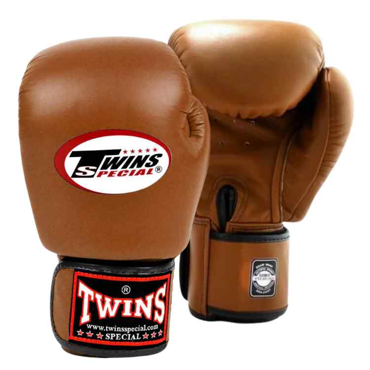Twins Boxing Gloves - Brown-FEUK