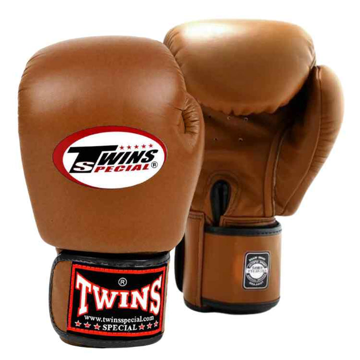 Twins Boxing Gloves - Brown-FEUK