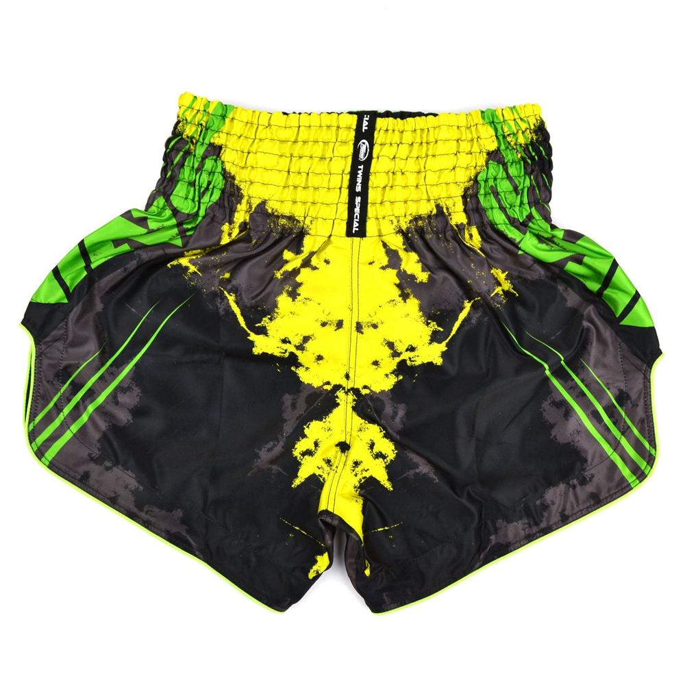 Twins Candy Muay Thai Shorts - Black/Green-Twins