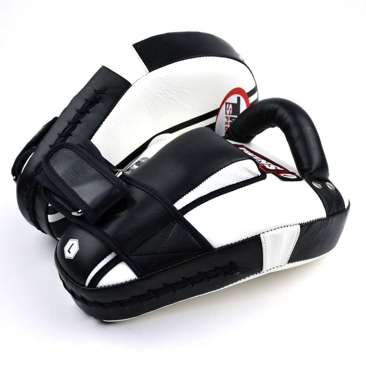 KPL11 Twins Curved Leaf-Shape Kick Pads White-Black-Twins Special