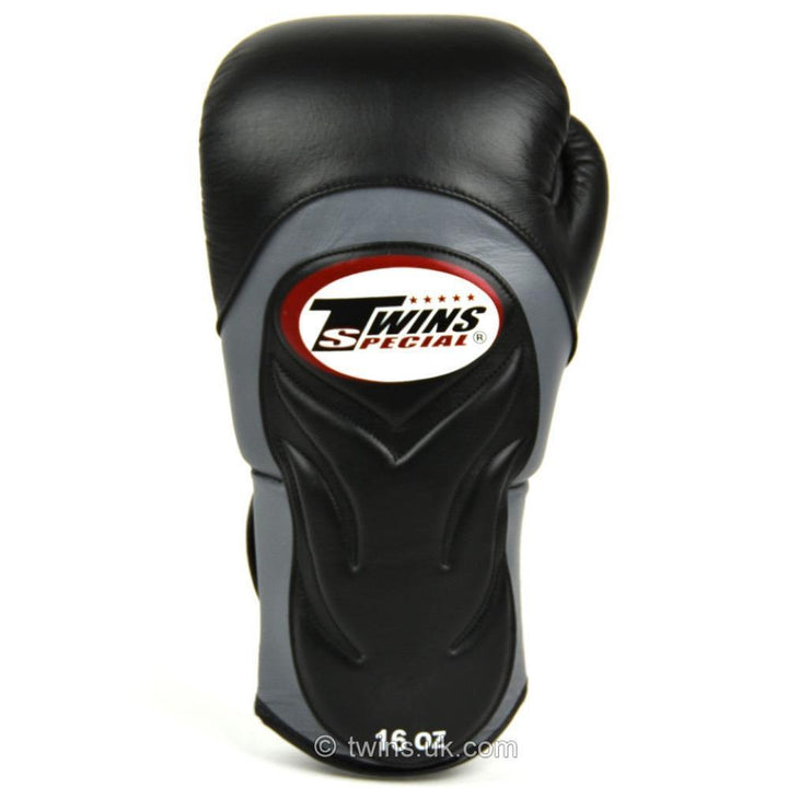 Twins Deluxe Sparring Gloves - Black-FEUK