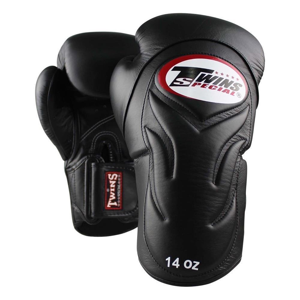 Twins Deluxe Sparring Gloves - Black/Black