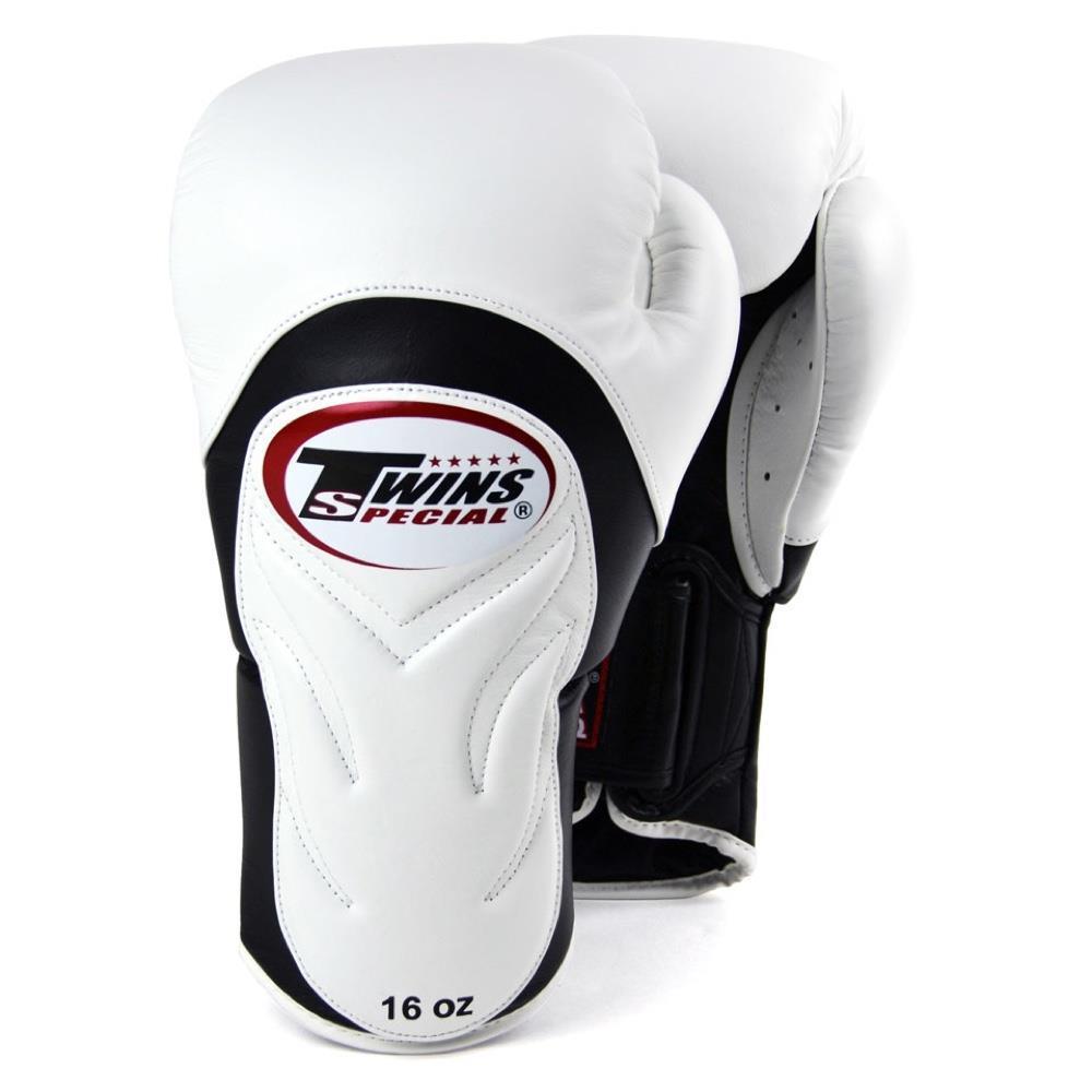 Twins Deluxe Sparring Gloves - White-FEUK