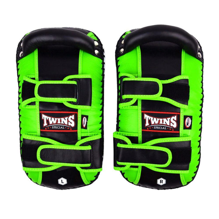 Twins Standard Curved Kick Pads - Green-Twins