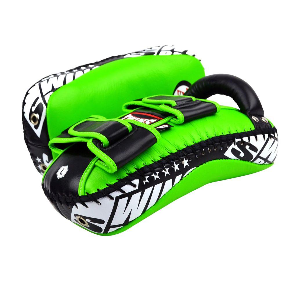 Twins Standard Curved Kick Pads - Green-Twins