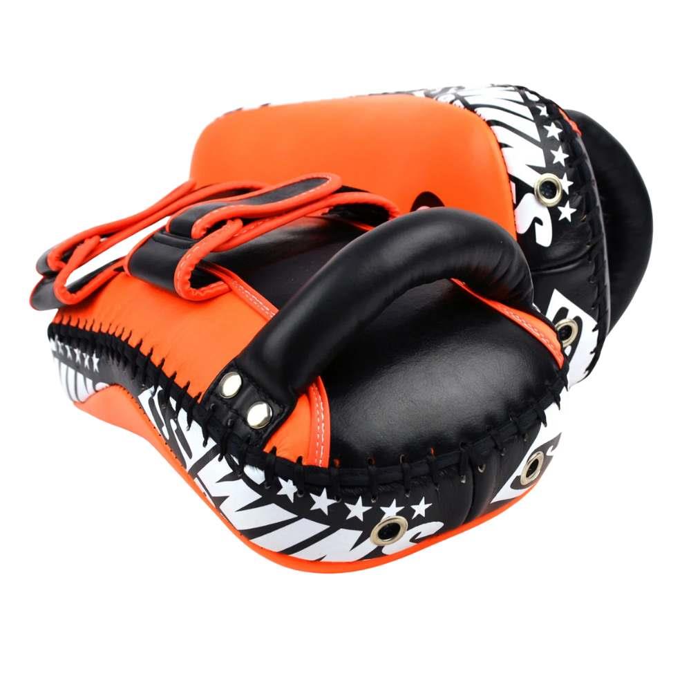 Twins Standard Curved Kick Pads - Orange-Twins