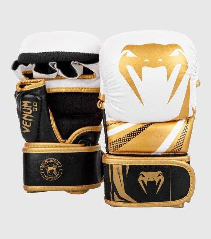 Venum Challenger 3.0 MMA Sparring Gloves - White/Gold