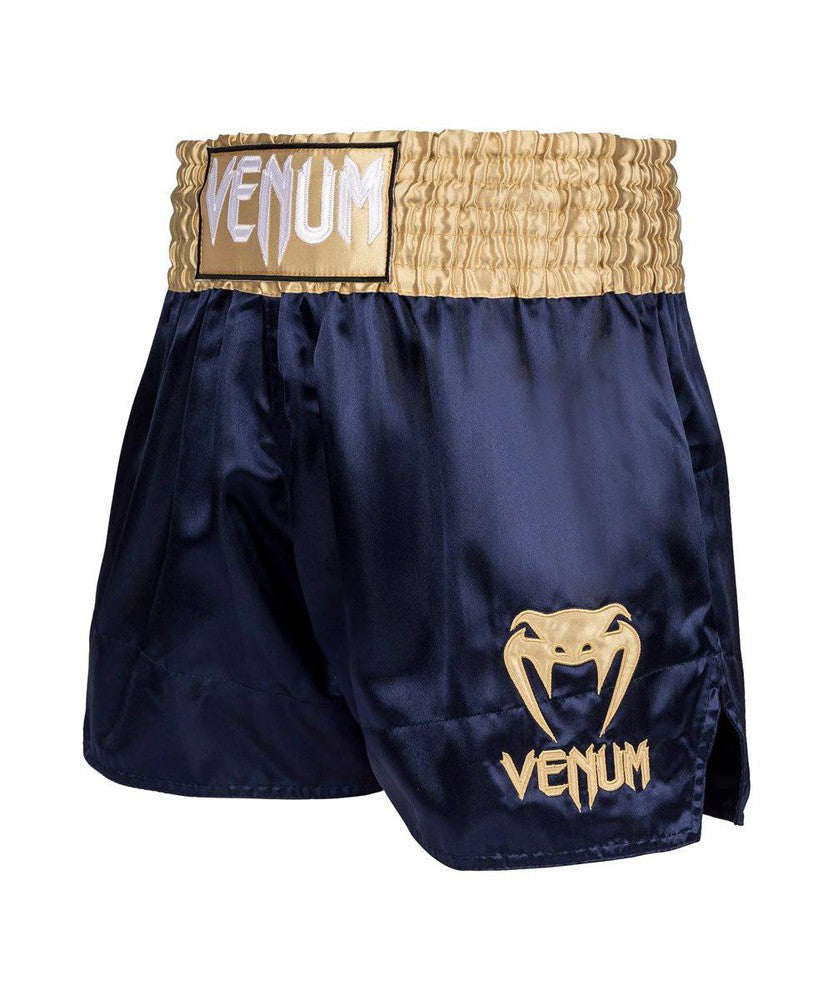 Venum Classic Muay Thai Shorts - Navy Blue/Gold-Venum