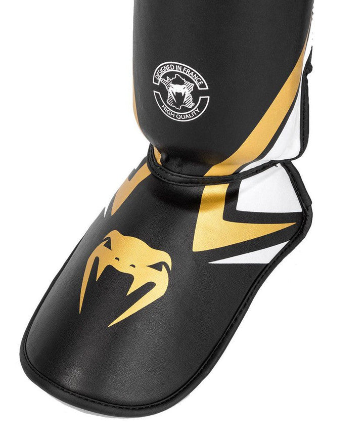 Venum Contender 2.0 Shin Guards - Black/Gold/White-Venum