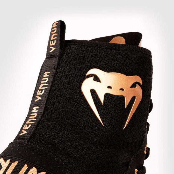 Venum Elite Boxing Boots - Black/Bronze