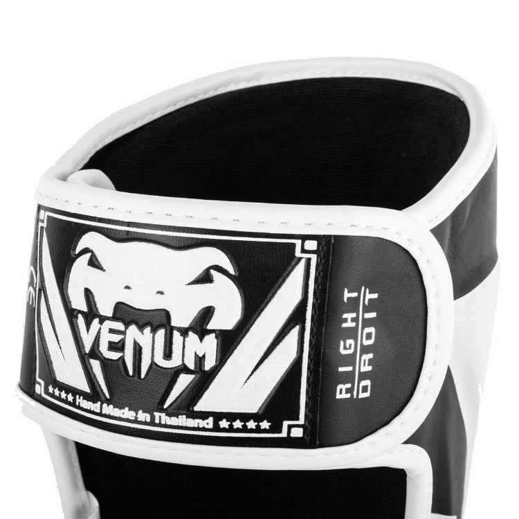 Venum Elite Shin Guards - Black/White