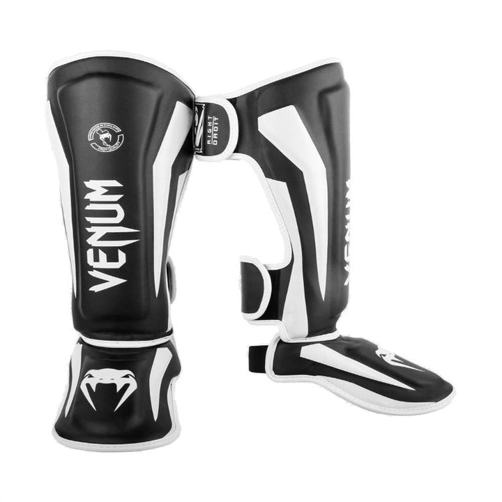 Venum Elite Shin Guards - Black/White