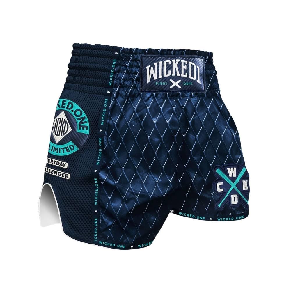 Wicked One Cage Muay Thai Shorts - Navy-Wicked1