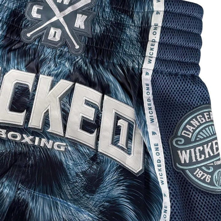 Wicked One Hunter Muay Thai Shorts - Blue-Wicked1