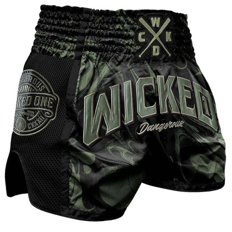 Wicked One Dangerous Muay Thai Shorts - Khaki