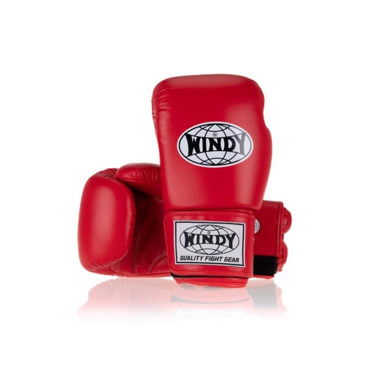 Windy Classic Leather Boxing Gloves - Red